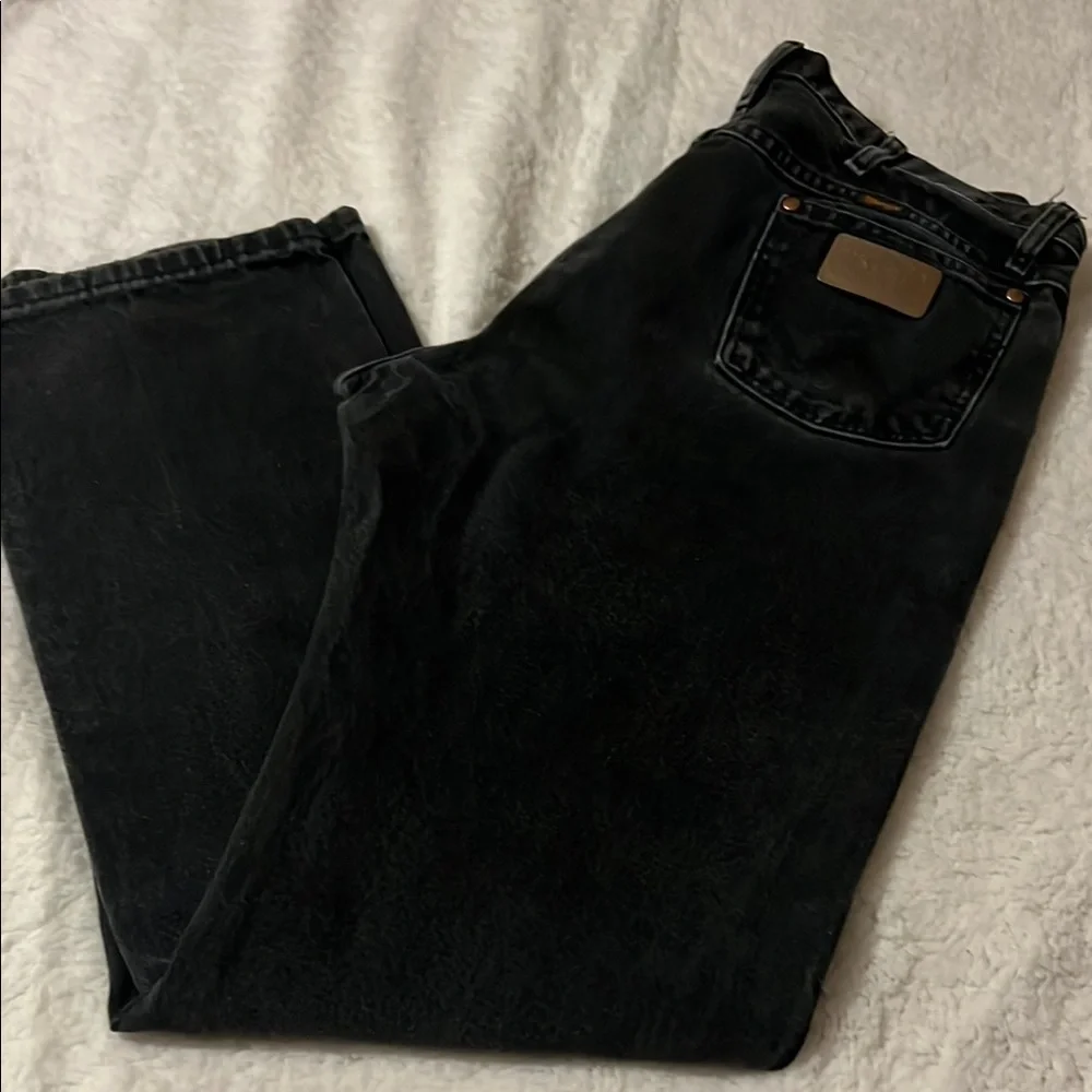 Men’s Wrangler Black Bootcut Jeans Classic‎ Style